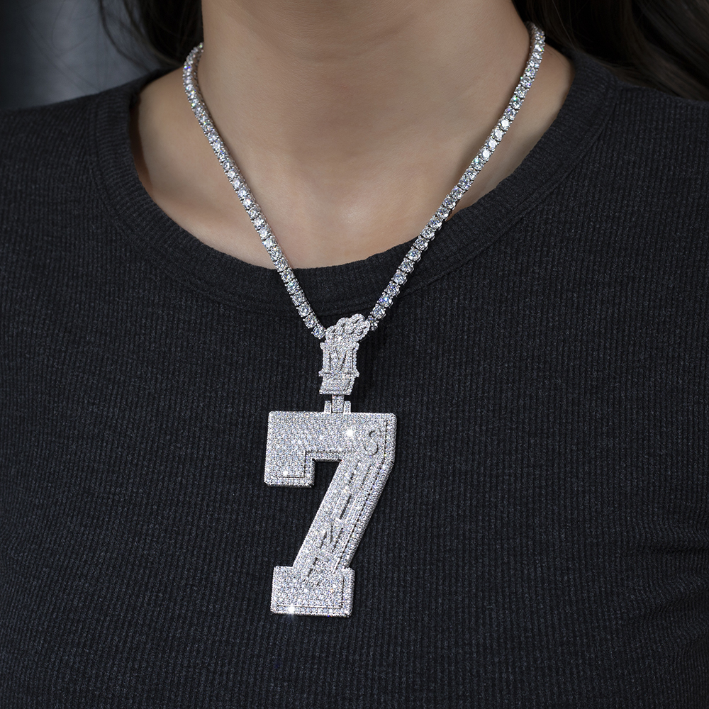 MSN-842  moissanite 925Sliver Pendant Necklace - Messijewelry 12