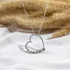 Customize Heart Shape 18K Gold Lab Diamond Necklace 4