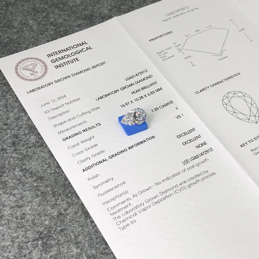 7.29CT Oval Lab Diamond | IGI Certified | Customizable | Messi Jewelry 2