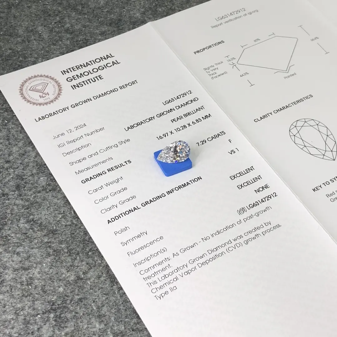 7.29CT Oval Lab Diamond | IGI Certified | Customizable | Messi Jewelry 2