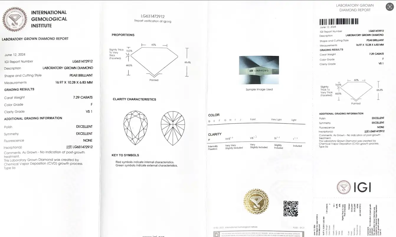 7.29CT Oval Lab Diamond | IGI Certified | Customizable | Messi Jewelry 3