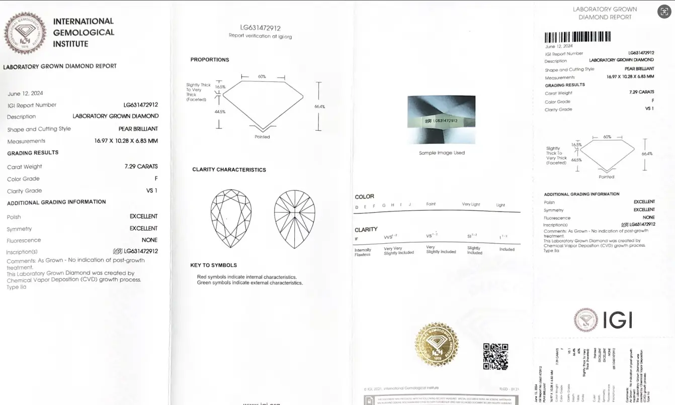 7.29CT Oval Lab Diamond | IGI Certified | Customizable | Messi Jewelry 3