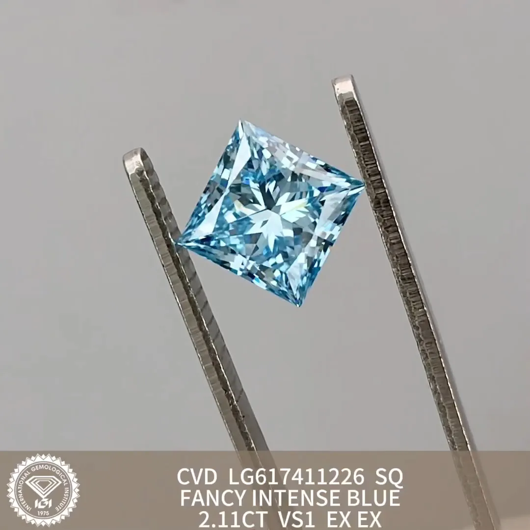Princess Lab Diamond with IGI Certificate - Messi Jewelry 6