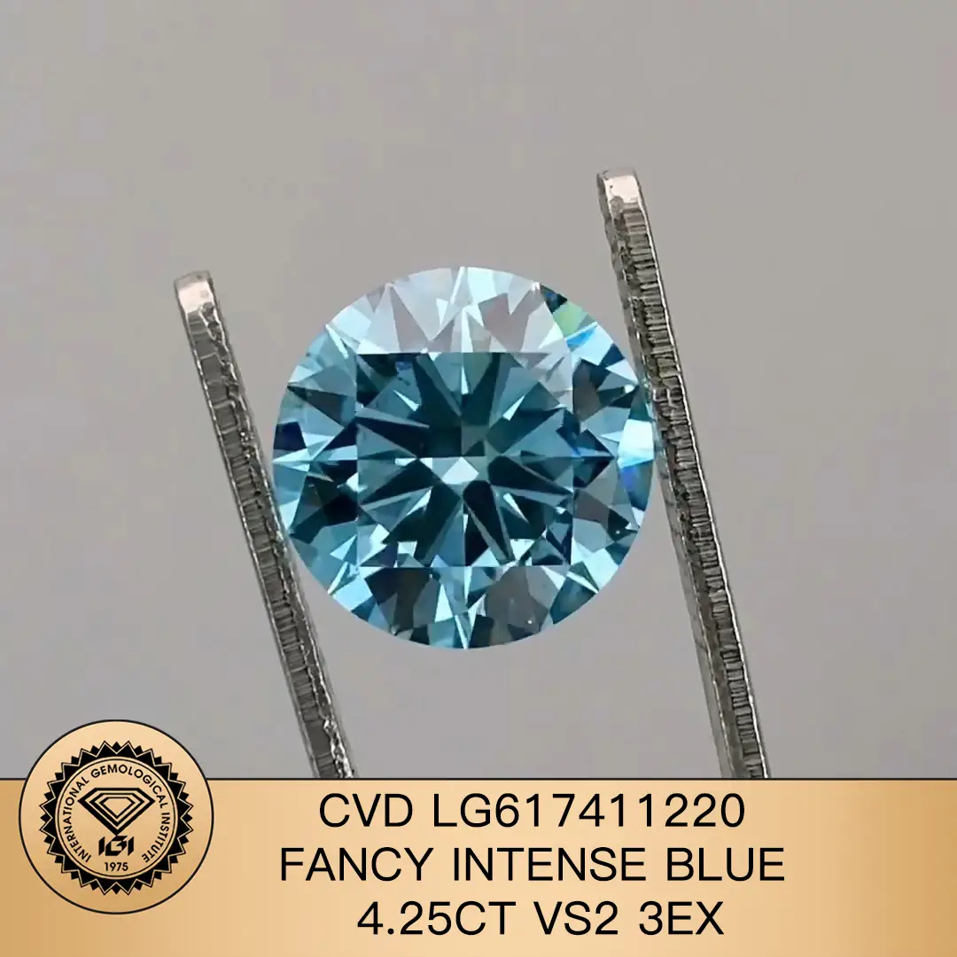 Lab Grown Diamond 4.25CT VS2 Fancy Blue - Christmas Gift 5
