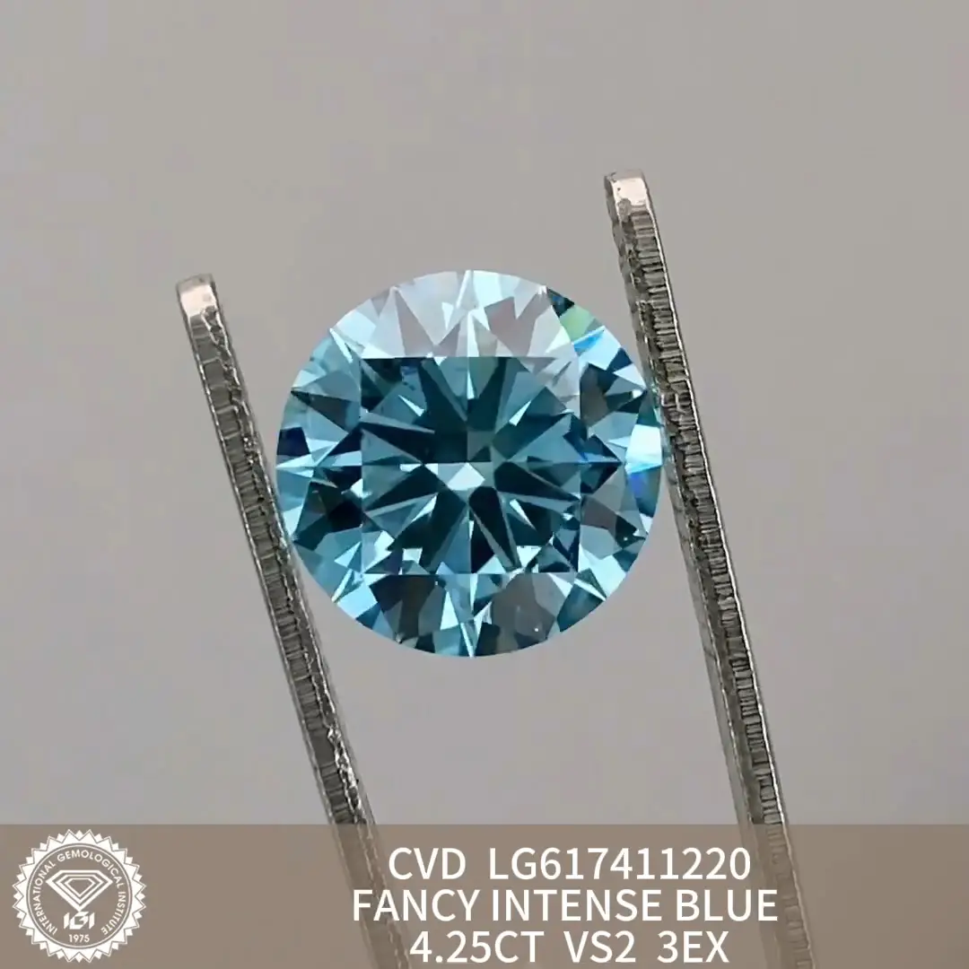 Lab Grown Diamond 4.25CT VS2 Fancy Blue - Christmas Gift 6