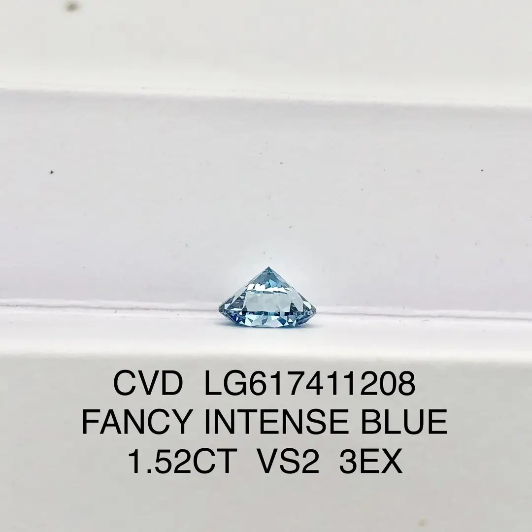 1.52CT Round Blue Lab Diamond - IGI Certified 7