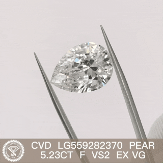  Diamante de laboratório CVD em formato de pera