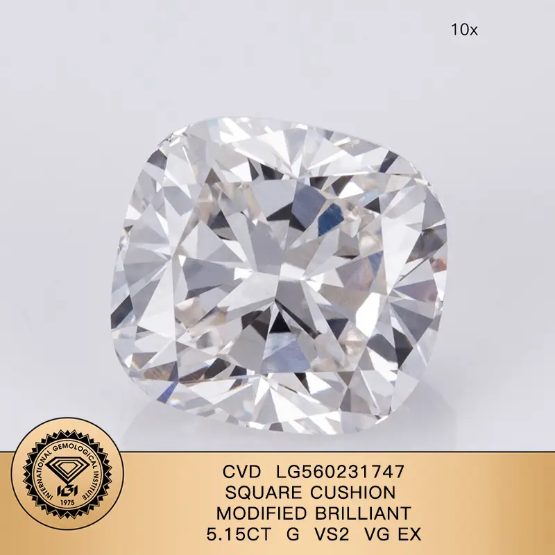 Gioielli Messi personalizza cuscino 5.15ct g vs2 vg ex lab diamond con certificato IGI LG560231747 1