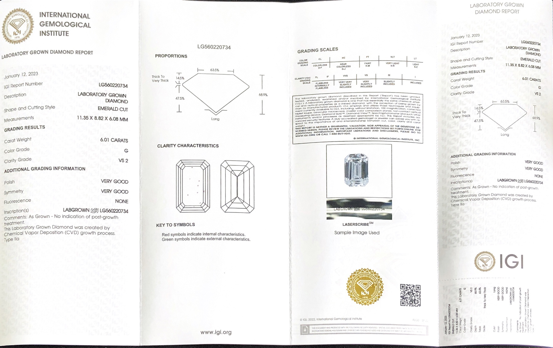 Quality Lab Grown CVD Emerald 6.01CT G VS2 VG VG LG560220734 Para sa Alahas | Messi Jewely 8