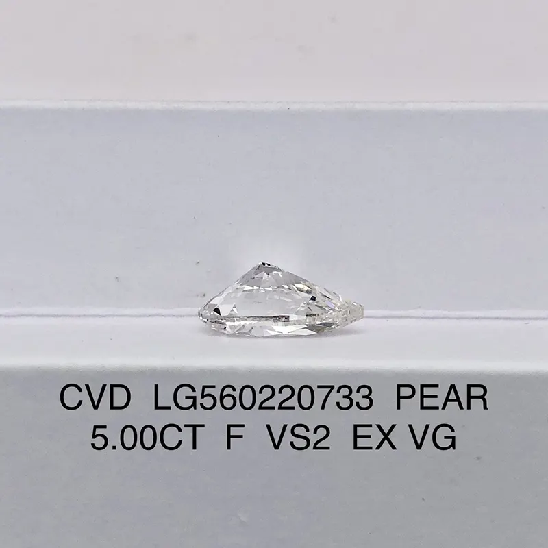 5.00CT Pear Lab Diamond - Customizable High-End Jewelry 5