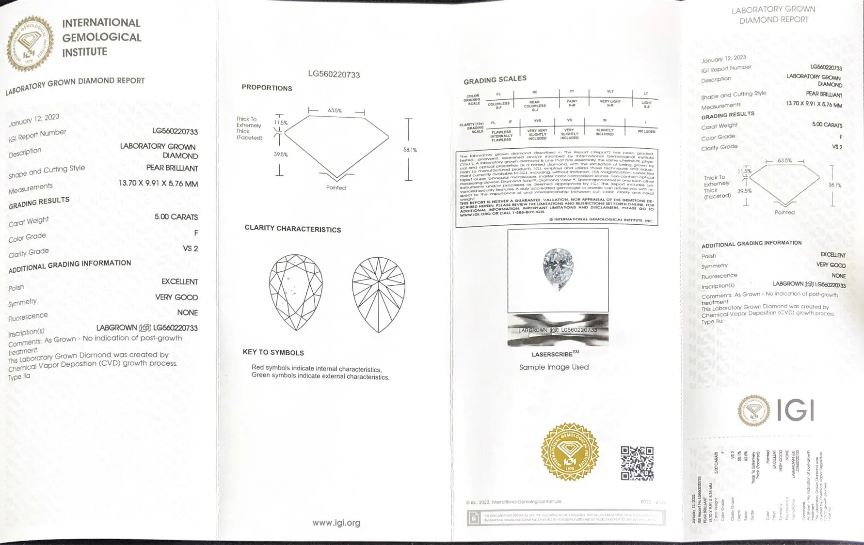 5.00CT Pear Lab Diamond - Customizable High-End Jewelry 4