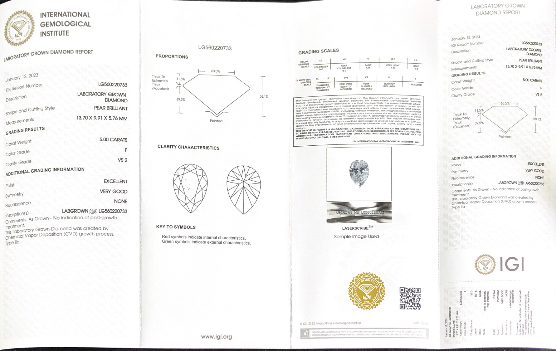 5.00CT Pear Lab Diamond - Customizable High-End Jewelry 8