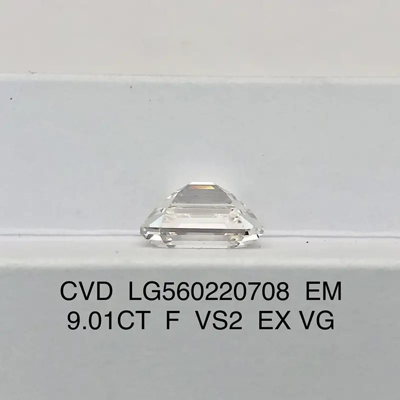 9.01CT Emerald Lab Grown Diamond - IGI Certified - Perfect for Custom Jewelry 5