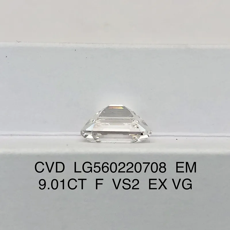 9.01CT Emerald Lab Grown Diamond - IGI Certified - Perfect for Custom Jewelry 5
