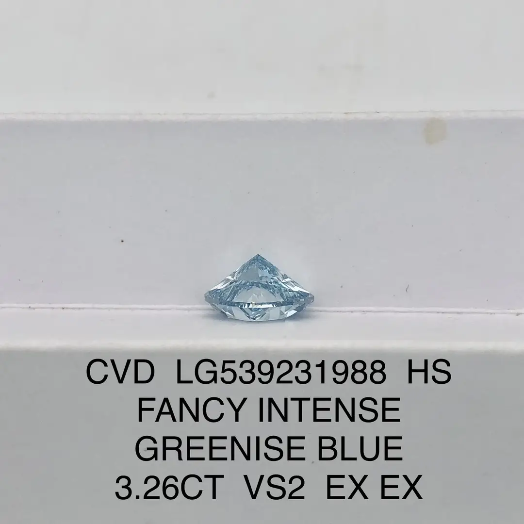 Heart Shape Fancy Intense Blue Diamond 3.26CT VS2 - IGI Certified 4