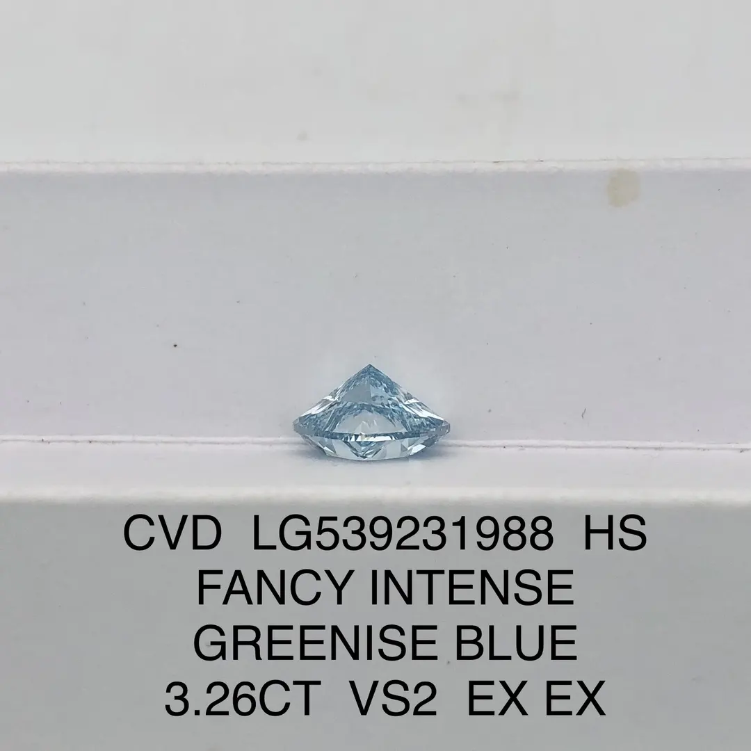 Heart Shape Fancy Intense Blue Diamond 3.26CT VS2 - IGI Certified 4