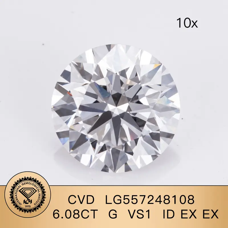 CVD 6.08CT G VS1 ID EX EX Ex Lorbo Laboratorio Diamond coltivato per gioielli LG557248108 | Gioielli Messi 1
