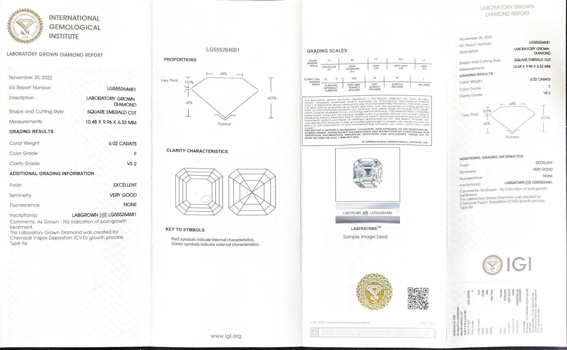 6.02CT Square Emerald Lab Diamond - Professional Customization 6