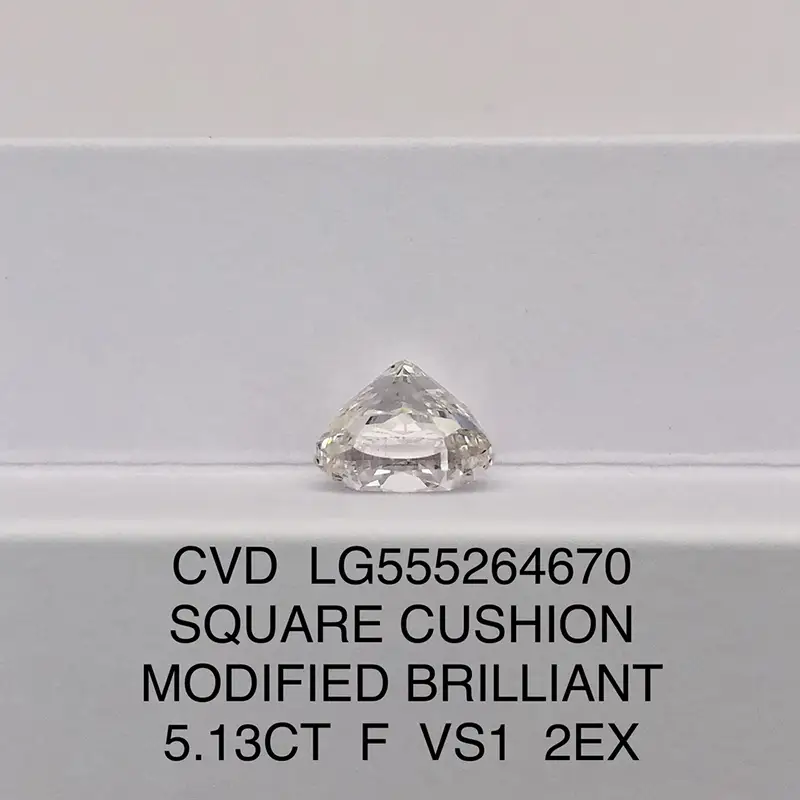 3CT F VS1 Lab Diamond Square Cushion Ring 4