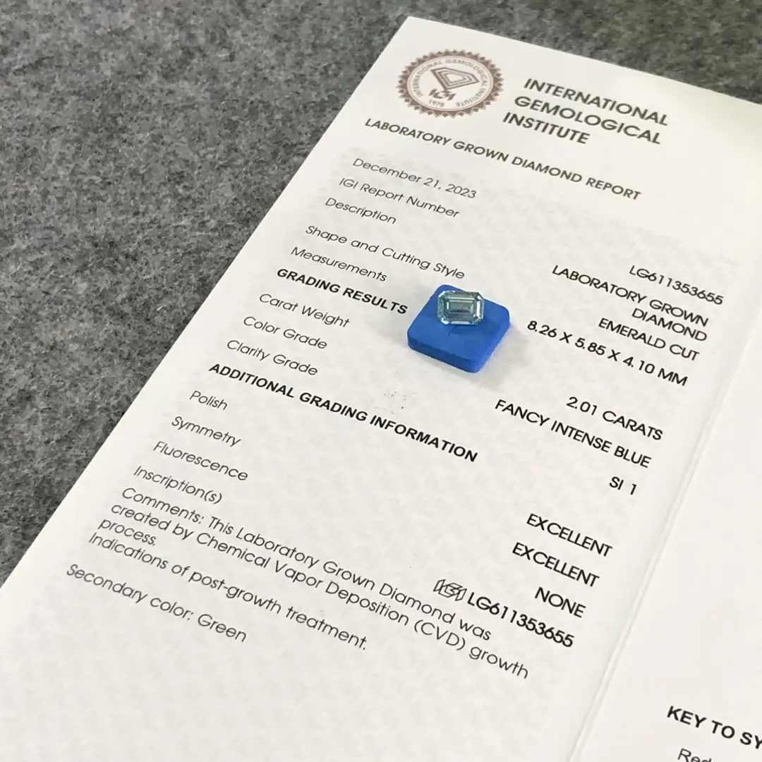 Blue Lab Diamond Collection - IGI Certified, Various Shapes & Sizes 6