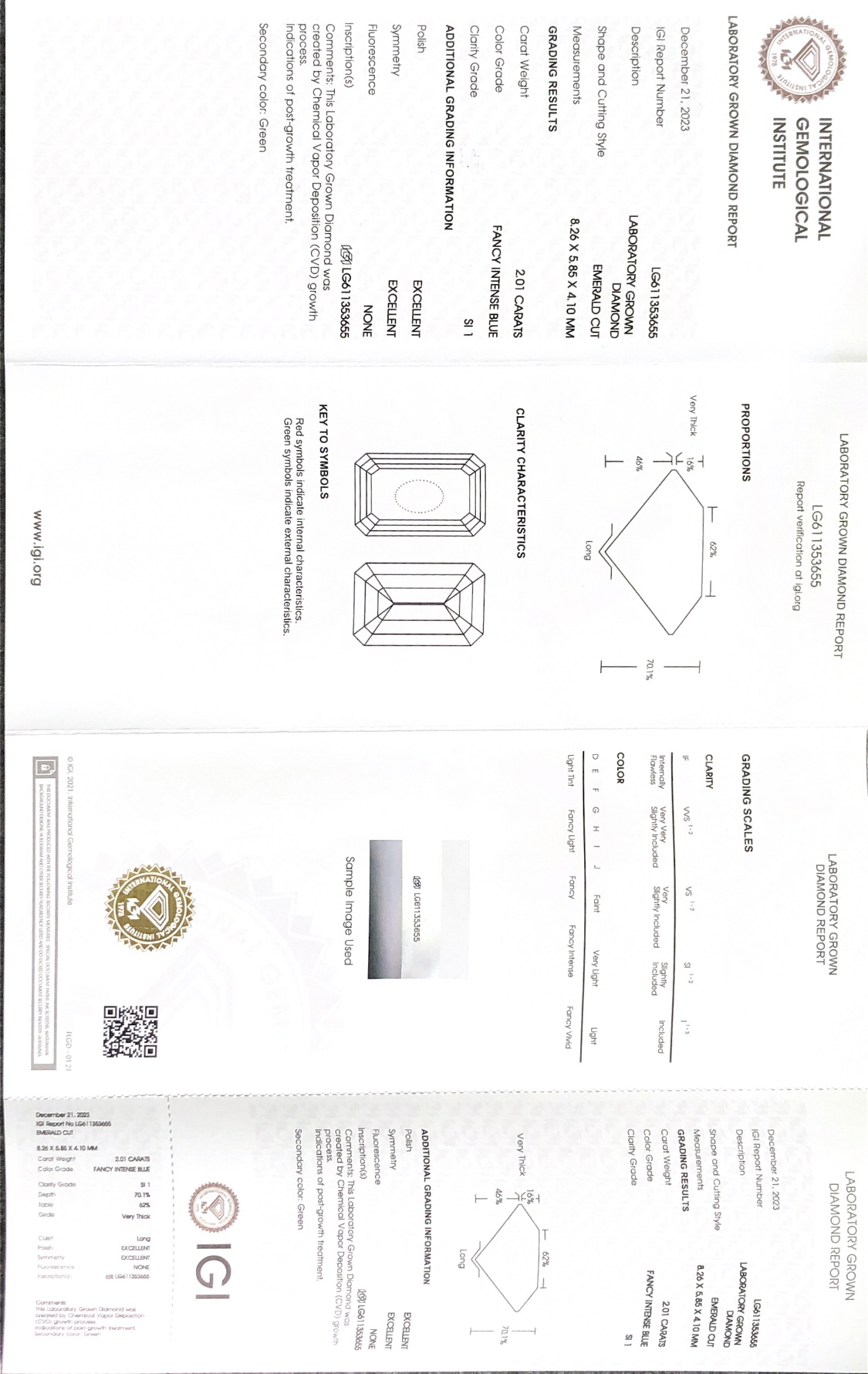 Koleksyon sa Blue Lab Diamond - Gipamatud-an sa IGI, Nagkalainlain nga Porma ug Gidak-on 8