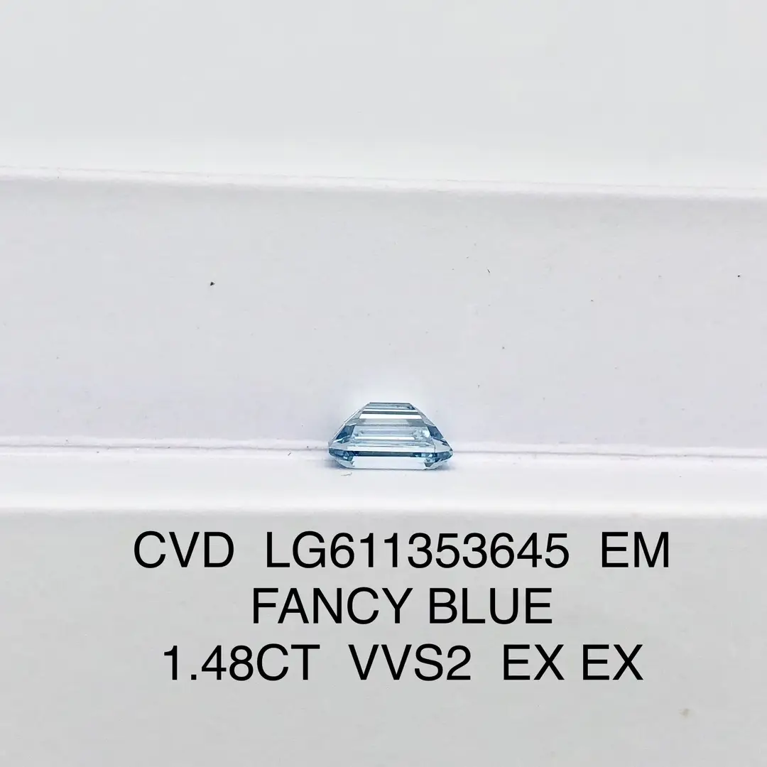 Custom Cut 1.48CT Emerald Lab Diamond - IGI Certified
 6