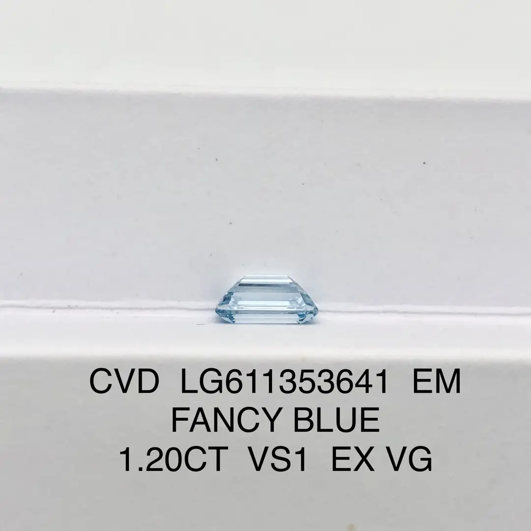 CVD Fancy Blue Emerald Lab Diamond 1.20CT VS1 IGI Certified 6