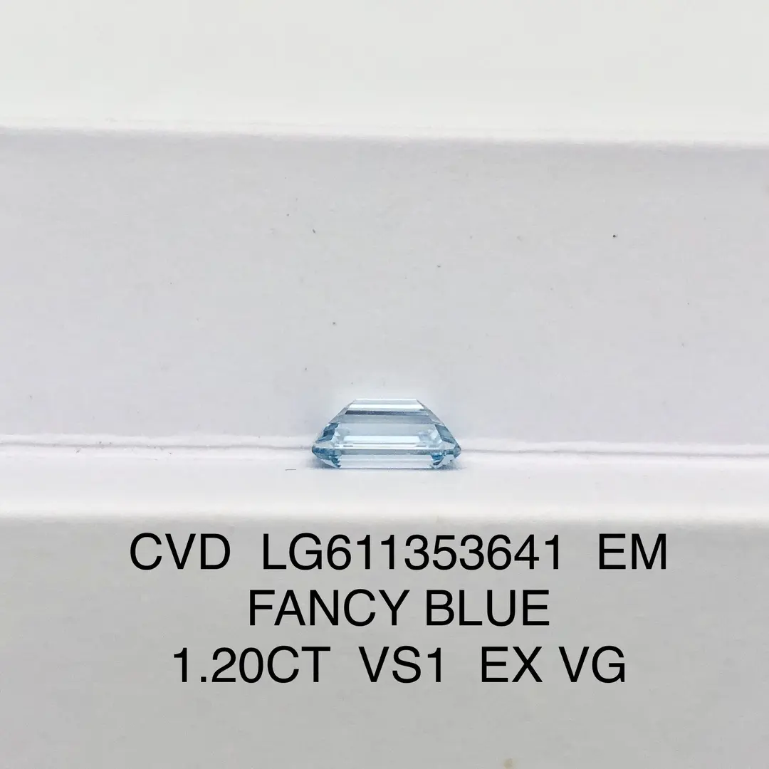 CVD Fancy Blue Emerald Lab Diamond 1.20CT VS1 IGI Certified 6