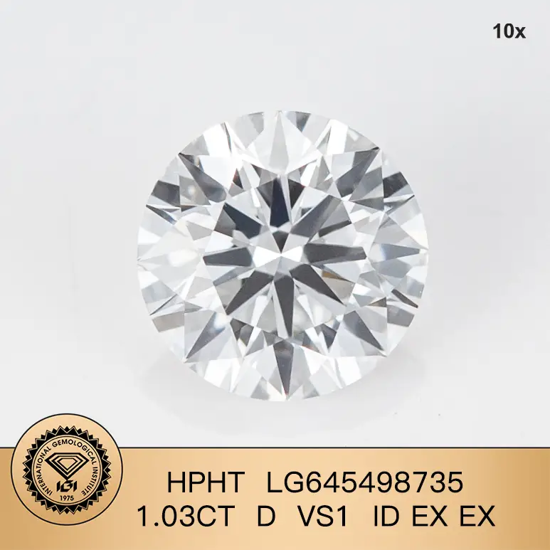 MIGLIOR HPHT 1.03CT D VS1 ID EX EX LG645498735 Diamond per gioielli | Gioielli Messi 1