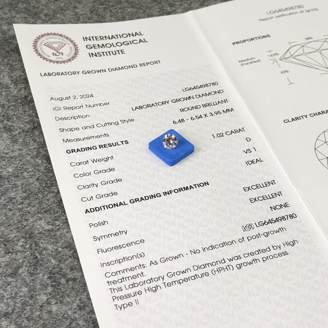 Dekalidad nga HPHT 1.02CT D VS1 ID EX EX Loose Diamond LG645498780 Manufacturer | Messi Alahas 7