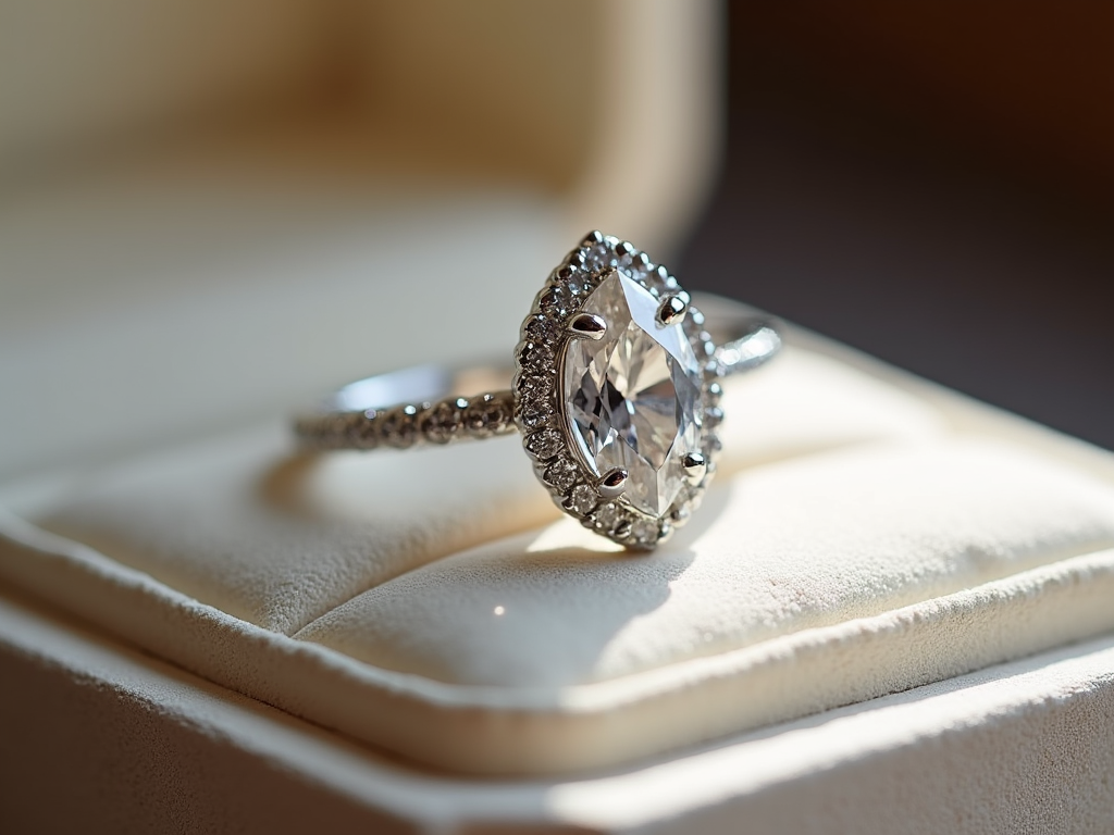 Lab Grown Marquise Diamond Ring