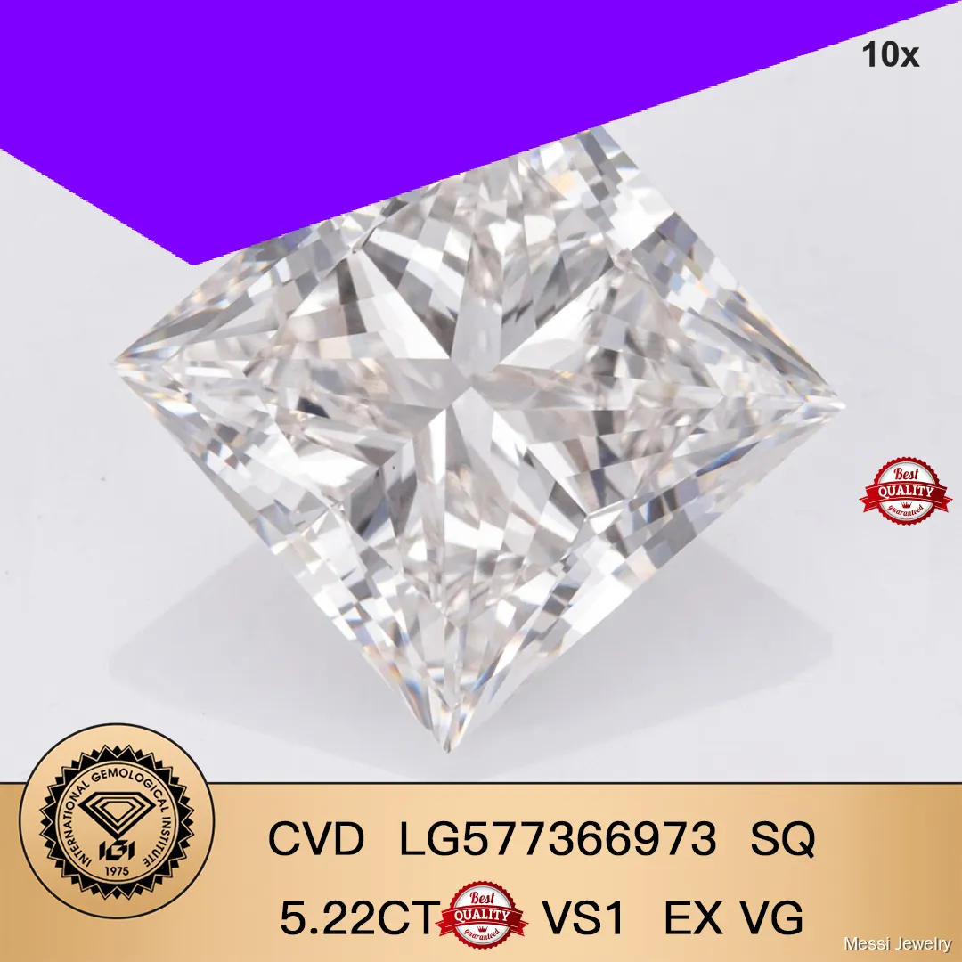 Lab Grown Diamonds: 0.3-20 ct, IGI Cert, Princess Cut 1