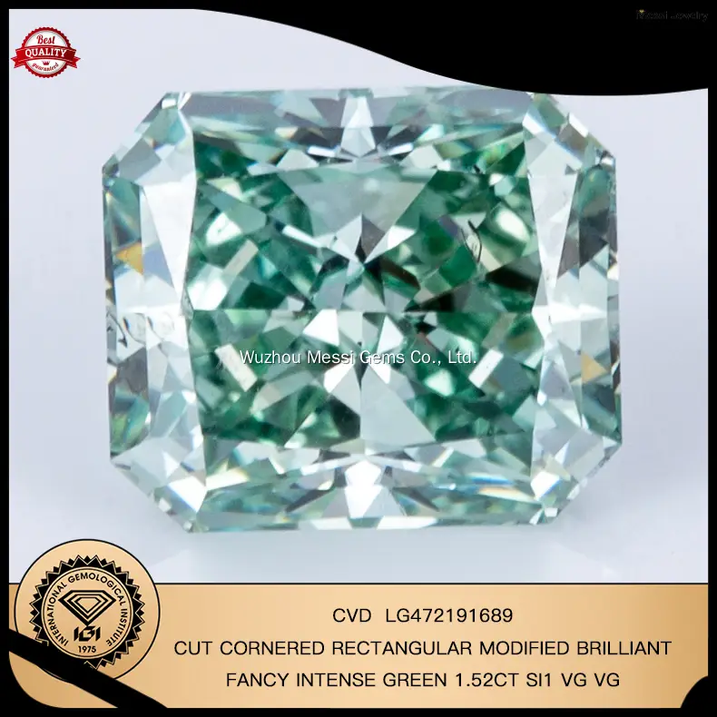 IGI Certified Lab-Grown Green Diamonds 0.3-10 ct - Daily Updates Available 1