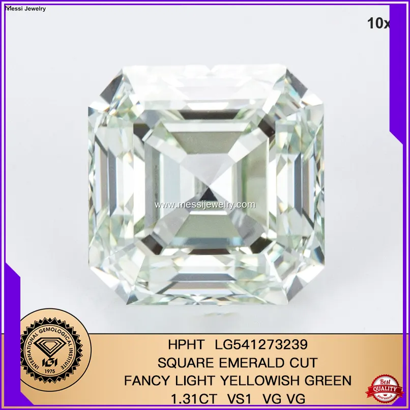 Lab-Grown Diamonds 0.3-10ct with IGI Certificate - Daily Update Diamond List available - Synthetic Green Diamond 1