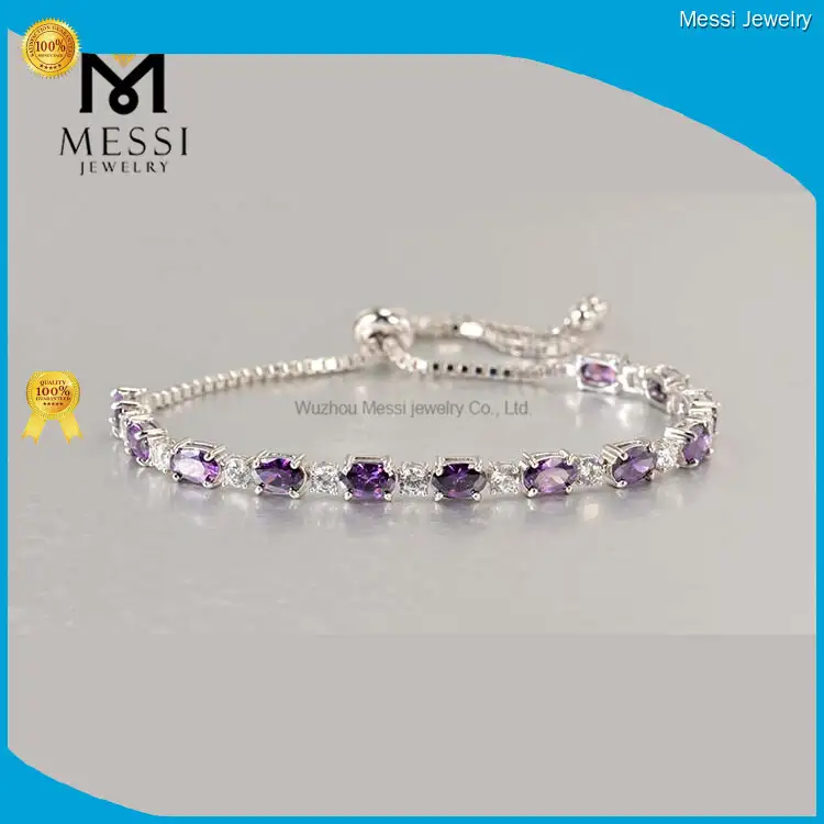Messi Jewelry Oval Synthetic Emerald & Moissanite Bolo Bracelet - Classic Design & High Quality 1