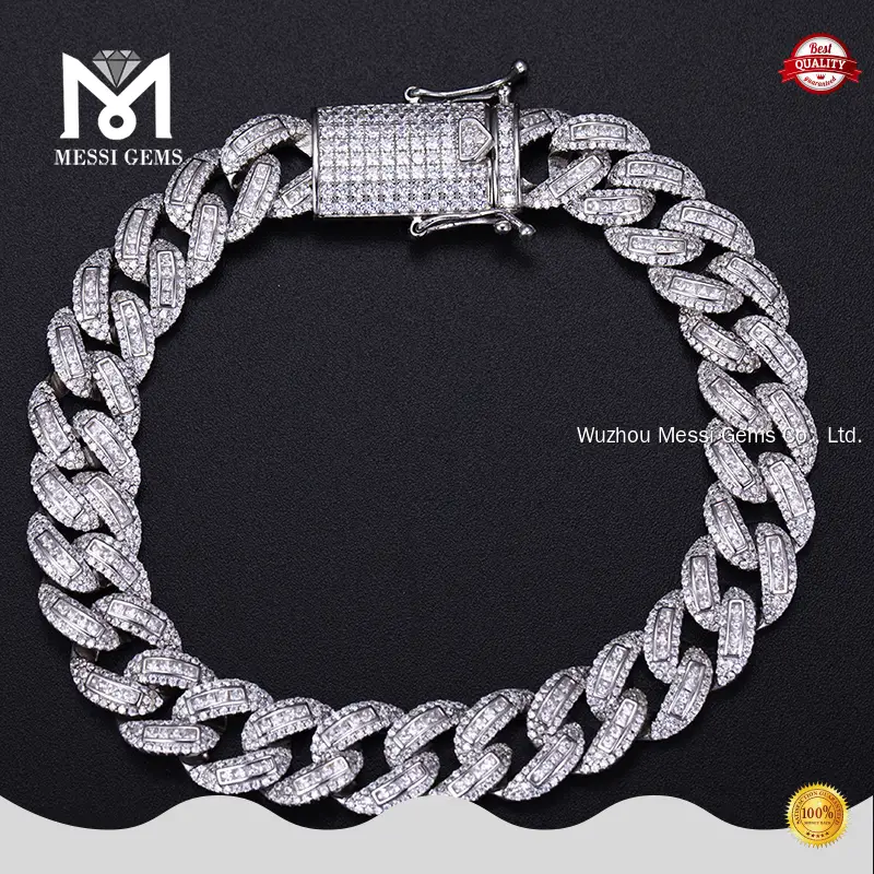 925 Sterling Silver Moissanite Cuban Chain Bracelet - Stable and Stylish 1