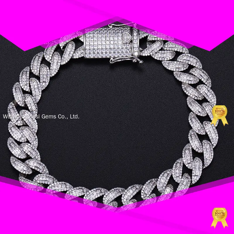 925 Silver Moissanite Cuban Link Bracelet - Stable & Durable 1