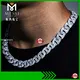 Custom 925 Sterling Silver Cuban Link Necklace by Messi Jewelry 1