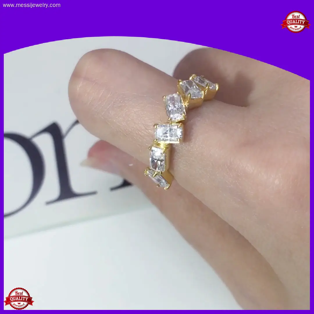 Customizable Moissanite Sterling Silver Wedding Sets
**Please note that the product title is 49 characters long. 1