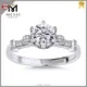 Messi Jewelry 1ct Moissanite Diamond 18k White Gold Wedding Ring - High Quality, Low Price 1