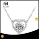 Colar de moissanite em forma de coração - personalizar ouro branco 18k 1