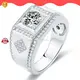 A Moissanite férfi gyűrű GRA tanúsítvánnyal rendelkezik 1