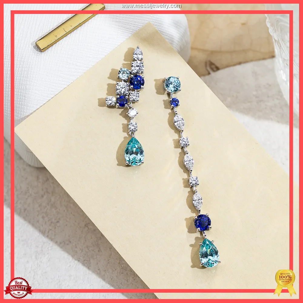 Lab Diamond Pear Cut Earring 18K White Gold - Customized Jewelry 1