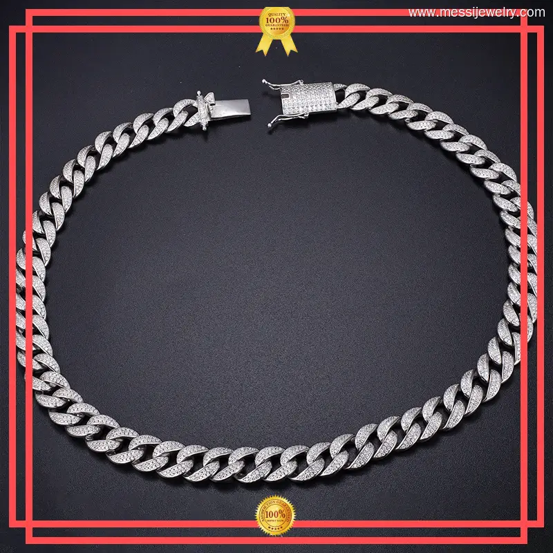 925 Silver Moissanite Diamond Tennis Necklace Chain - Fine Jewelry优化Fine Jewelry Necklace - 925 Silver Handmade Moissanite Ice Out Bling Tennis Necklace Chain 1