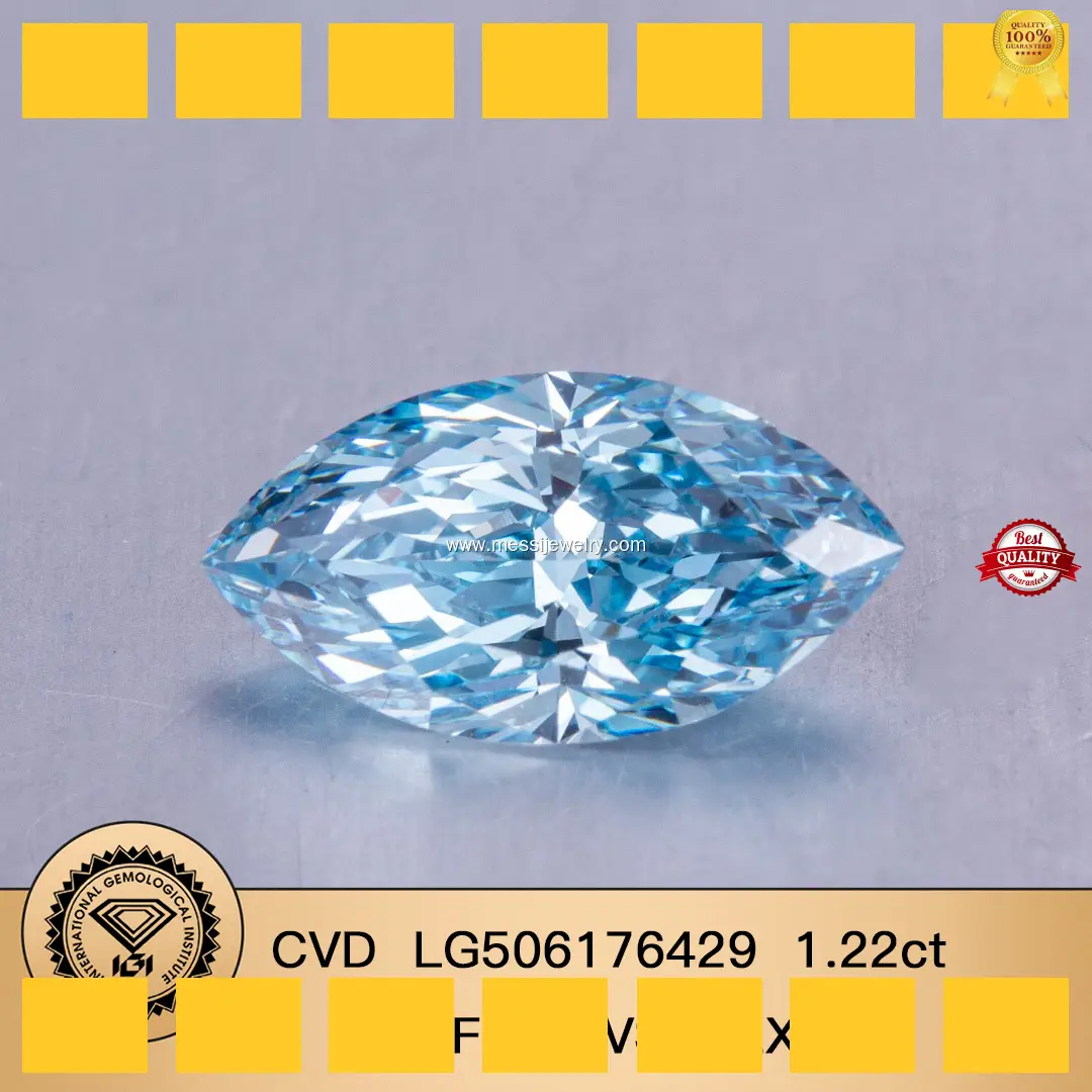 1ct Marquise Blue Lab Grown Diamond: Ideal for All Projects 1