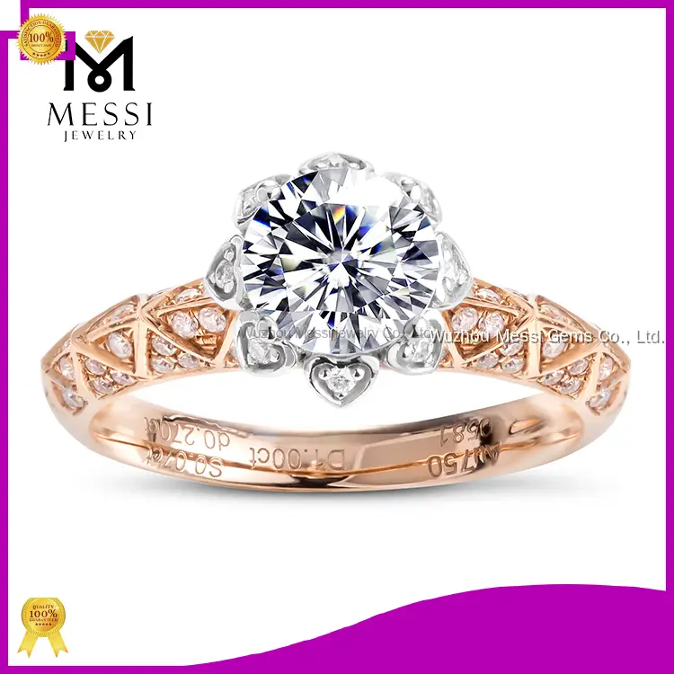 18k Rose Gold Moissanite Engagement Ring - Labor-Saving, Cost-Effective 1