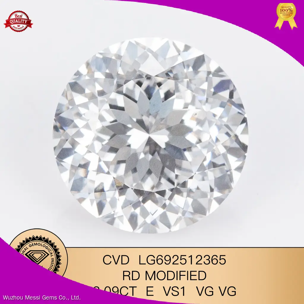 2.09ct E VS1 VG VG Round CVD Lab Diamond with IGI Certificate 1