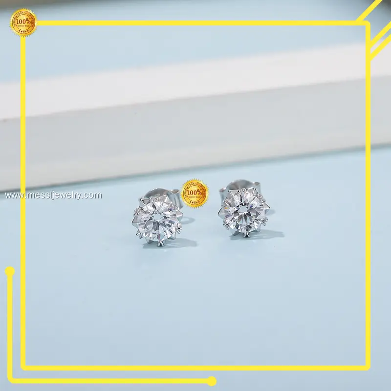 925 Sterling Silver Moissanite Earrings 1