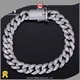 925 Sterling Silver Moissanite Cuban Chain Bracelet 1