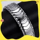 925 Sterling Silver Hiphop Bracelet, Messi Jewelry Co. Unisex/Women's Fashion, Ideal for Anniversary/Engagement/Gift/Wedding, Rhodium Plated, Claw Setting. 1